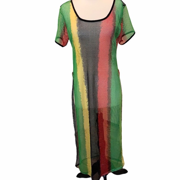 Other - Objex Bob Marley Rastafarian Swim Cover Net Dress